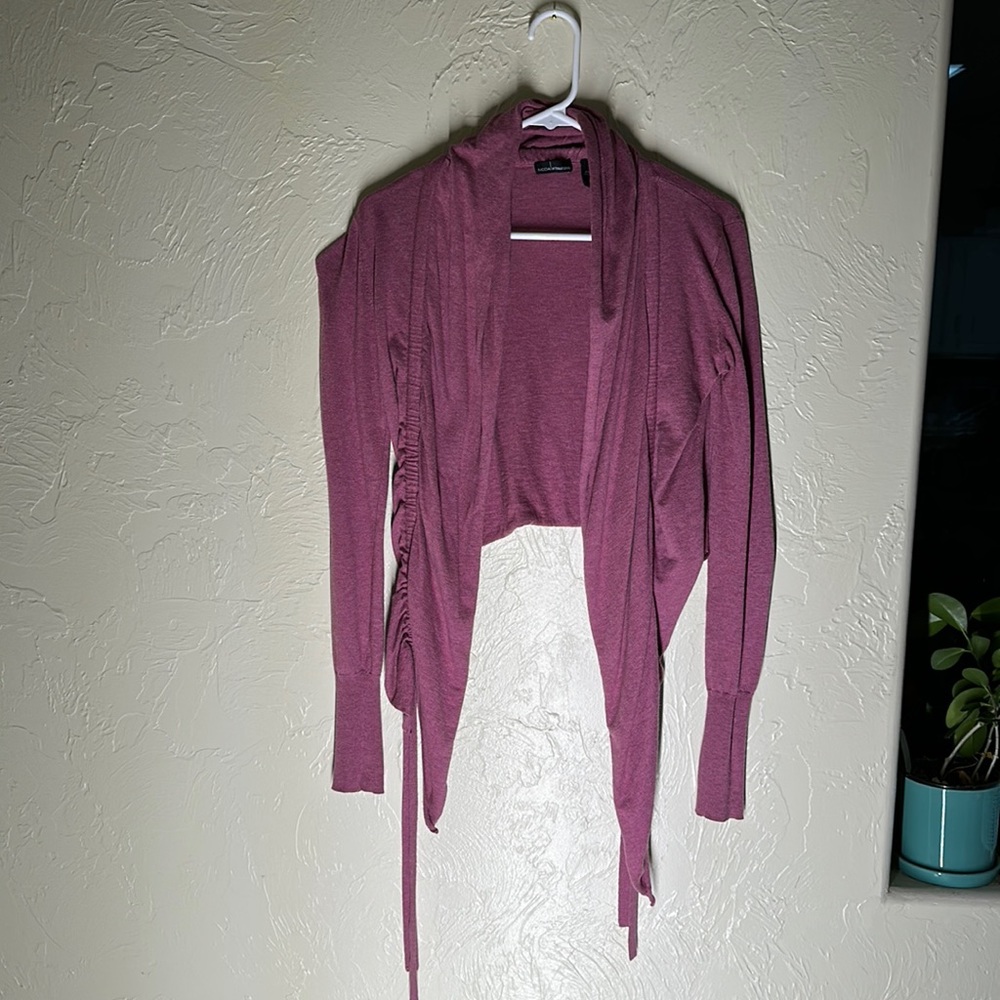 Front tie crop cardigan